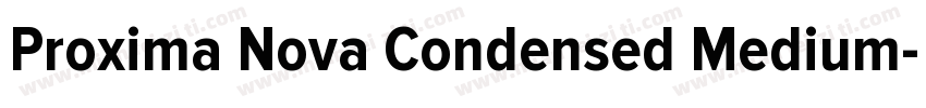Proxima Nova Condensed Medium字体转换